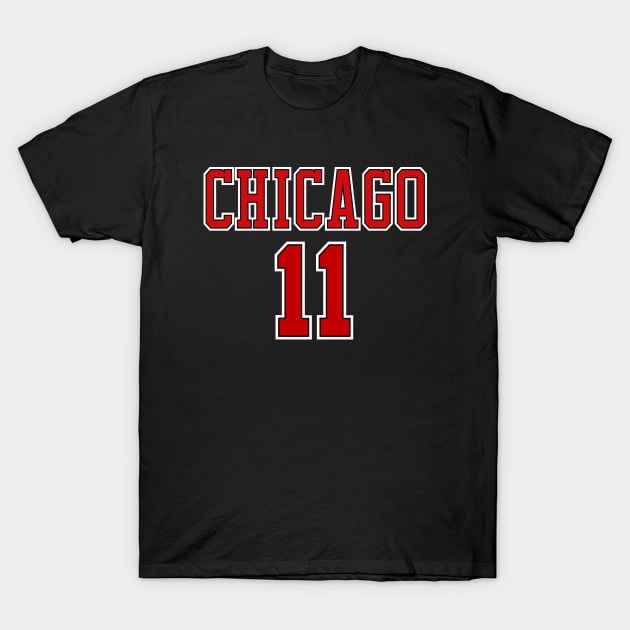 Chicago Basketball no.11 T-Shirt by Buff Geeks Art